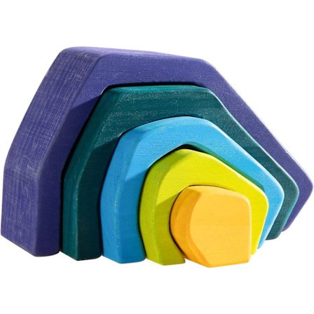 2024, træ Rainbow Stacker Nesting Puslespil Blokke Tunnel Stacking Spil Byggeklodser