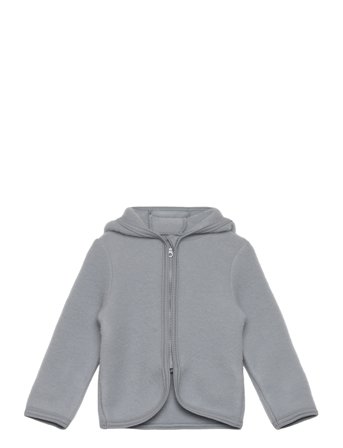 Jacket Ears Wool Fleece Outerwear Fleece Outerwear Fleece Jackets Grey Huttelihut