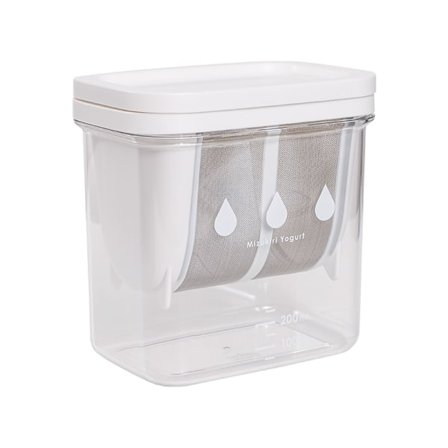 Yoghurt Sil, 1100ML Yoghurt Mysostostmaskin med Finmasket Sil og Lokk, Tett Multifunksjonell Sil for Å Lage Tykk Gresk Yoghurt