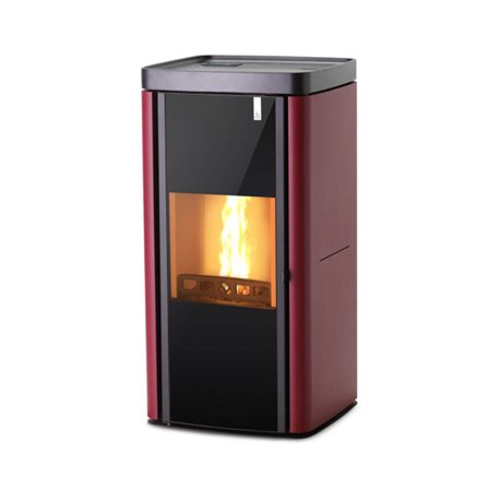 Stufa policombustibile Girolami Soft 18 bordeaux 18 kW idro + kit acs