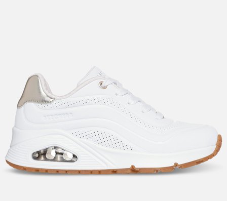 Skechers, UNO Gen1 - Shimmer Wave, 38, Hvid, Pige