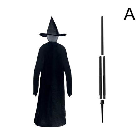 Zifon Halloween Ghost Garden Stake Skrämmande Scarecrow Ornament Wit