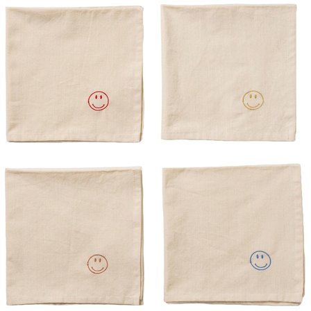 Midnatt Happy servietter 40 x 40 cm, 4-pak | KitchenOne