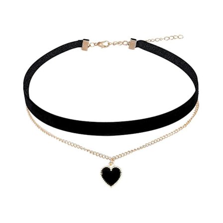 Svart Röd Choker Halsband Sammet Choker Dirndl Kedja Klassisk Lager Svart Röd Choker Halsband Halsband för Tonårsflickor Kostymsmycken Kvinnor