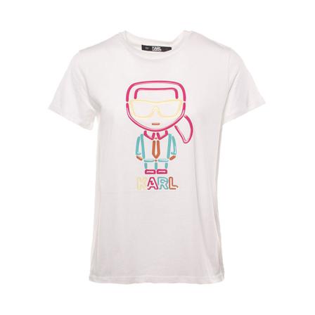 Karl Lagerfeld - T-shirts - Vit - Dam - Storlek: M, Dam, Storlek: M