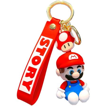 Nyckelringar, Hänge Nyckelring, Cartoon Figur Nyckelring, Silikon Hängande Nyckelring med Snodd, Pojke Flicka Barn Present, Väska Ke