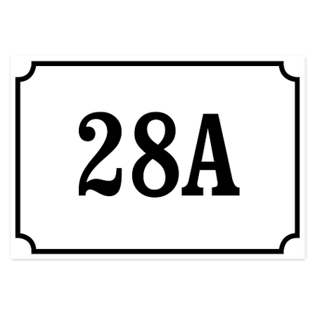 House number signs - Personalised - Black/White - Plastic - Signomatic.com.au