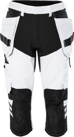 Fristads 2761 LWS Piratbyxa vit/svart C54, Kläder