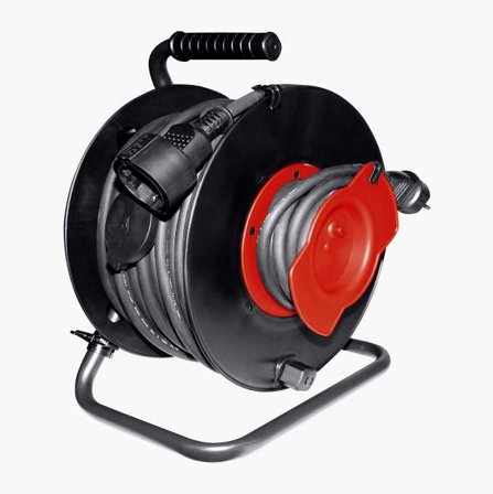 Kabelvinda med Jordade Uttag & Termosäkring 38 + 2 m - Biltema