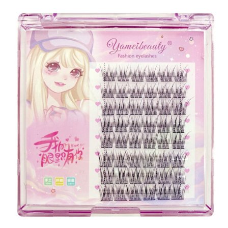 V-formade ögonfransar Individuella fransar Lösögonfransar