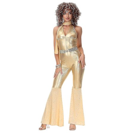 Vintage Rock Disco Kvinnelig Sanger Halloween Cosplay Kostyme