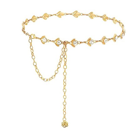 Kæde bælte til kvinder Rhinestone krystal taljebælter til kjole gave