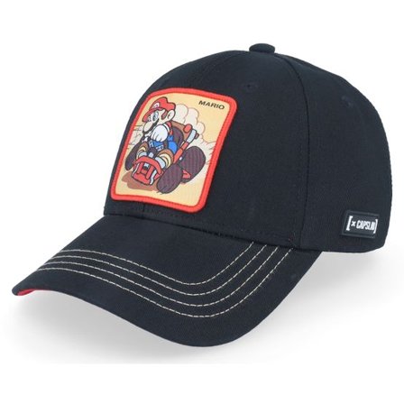 Capslab - Svart adjustable Keps - Super Mario Kart Mario Black/Red Adjustable @ Hatstore