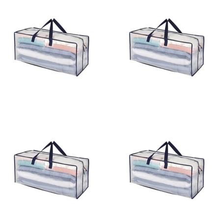 Gennemsigtig PP vævet flyttetaske 4-pakke 4-pack