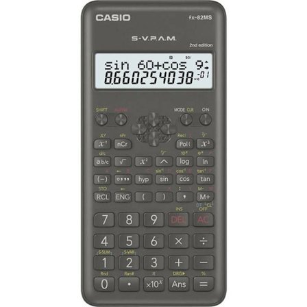 Casio FX-82MS-2 Skolkalkylator svart Display: 12 batteridriven (B x H x D) 77 x 14 x 162 mm