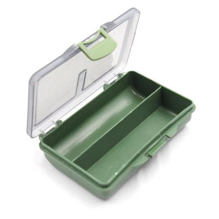 Opbevaringsboks med rum til karpefiskeri, grejboks, 2 rum, 2 rum