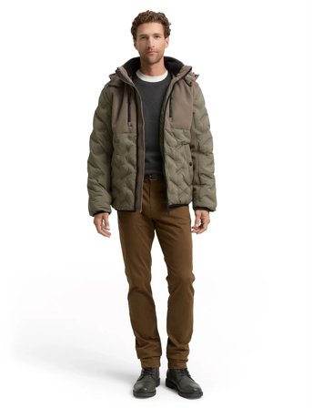 Tom Tailor Hybrid Puffer Jacket - Khaki green - L