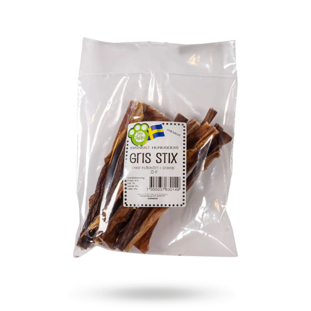 My Treat Svensk Gris Stix 18 cm 8-pack - Matskål, hundgodis & tuggisar