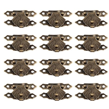 40 sæt vintage dekor ørestik etui spænde vintage trækasse lås smykkeæske hængsel