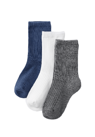 Å KIDS Ribbade strumpor, 3-pack Strumpor Blå 30/33