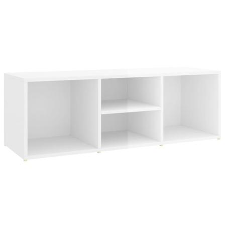Vidaxl Skoförvaringsbänk Vit Högglans 105x35x35 Cm Konstruerat T Vit