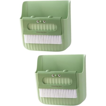 2 Set Mini Kvast Mini Soppa Kvast Kontorsrengöringsset Kvastset Liten Kvast och Skyffel