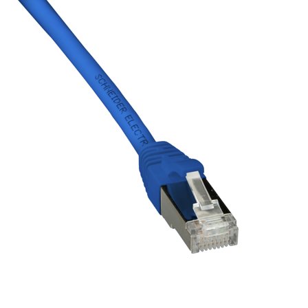 Schneider Electric ACTPC6ASFLS20BU Patchkabel S/FTP, 2 x RJ45, blå 2 m, Anslutningsdon & kablar