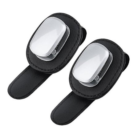 2 pakker bilbrillerholder Universal bil solskærm solbrillerholder klips læder brillebøjle