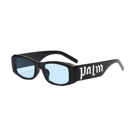 Punk Style Letters Muoti aurinkolasit Musta Frame Ins Hip Hop S black blue
