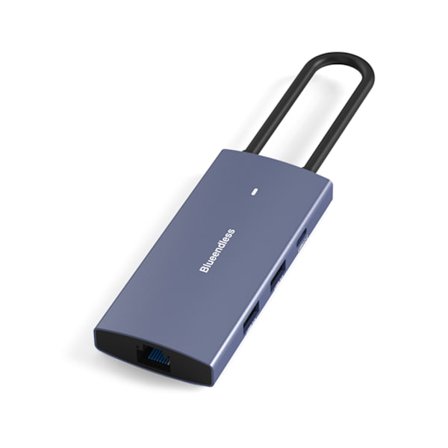 USB C Dockningsstation 6 i 1 Hubs Adapter med HDMI-kompatibel 2.0+USB3.0 Port+PD3.0+Gigabit Ethernet Dockningsstation