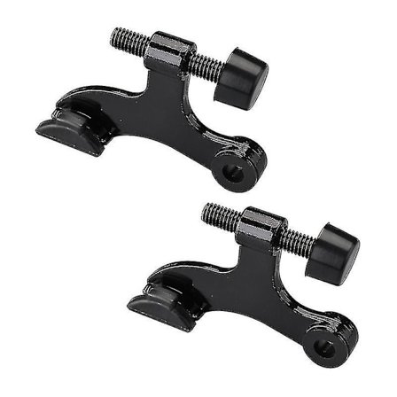 2 stk. Dørstoppere i sinklegering, hengselpinne, dørholder, tungt, skjult dørstopp