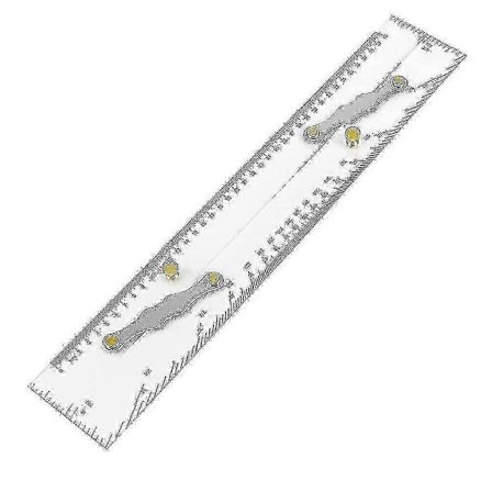 Kirkkaat asteikot merikarttaplotteriin, rinnakkaisviivain 450mm, merikartat Pa