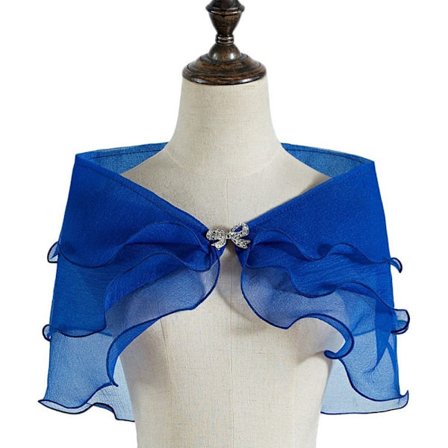 Spets Sjal Bröllop Cape BLÅ