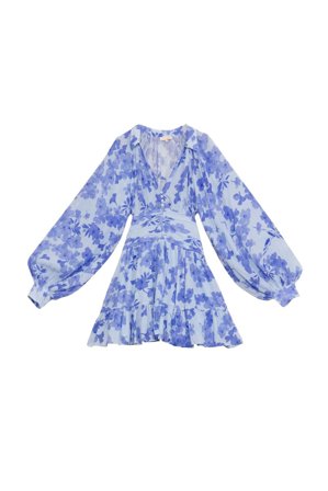 Chiffon Mini Dress Sky Blue M