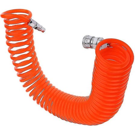 1 stk. 6/9m Luftslange Komprimeret Luftslange Tilbagekørende PU Pneumatisk Slange Tilbagetrækningsluftslange Dobbelt Endepneumatisk Kompressorværktøj