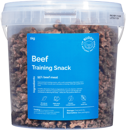 Buddy Beef Training Snackn koiran makupalat, 1 kg