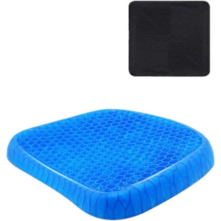 Åndbar Gel Pude, Multifunktionel Gel Pude, Anti-Decubitus Pude, Aflaster Tryk på Ortopædisk, med Skridsikkert Overtræk (Stil B)