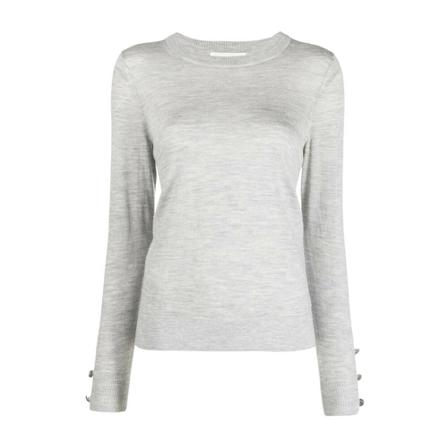 Michael Kors, Merino Button Blouse Szary, Kobieta, Rozmiar: M