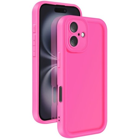 Coque til iPhone 16 Silikone Soft Touch Hævede Kanter Fuchsia