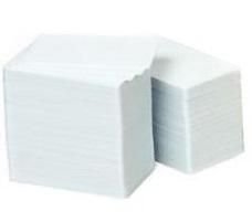 Zebra CARD FOOD SAFE PVC 30 MIL BOX OF 500 WHITE/WHITE GLOSSY CARD