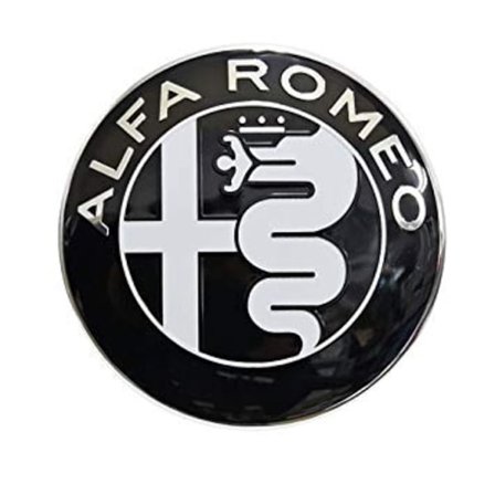 2X Svart 74mm Alfa Romeo hette hette bagasje emblem
