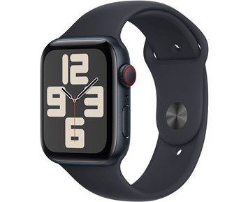 Apple Watch SE GPS + Cellular 44mm Midnight Aluminium Case with Midnight Sport Band - S/M - Fyndvara - Mångsidig. Kapabel. Oemotståndlig.