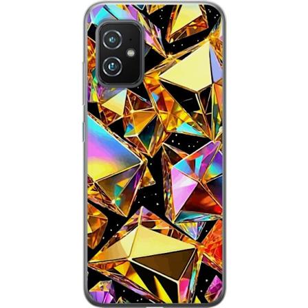 Asus Zenfone 8 Gjennomsiktig deksel 3D Gull