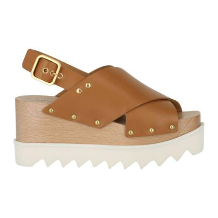 Stella McCartney, Percy Platform Sandals Bruin, Dames, Maat:38 EU
