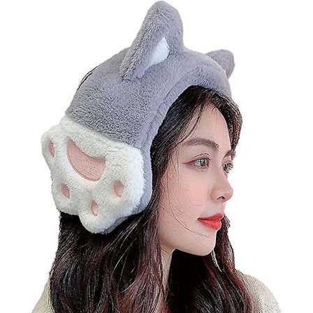 Ørevarmere til kvinder vinter udendørs plysset søde katteørevarmere teenagere piger bløde varme kunstig pels ørevarmere