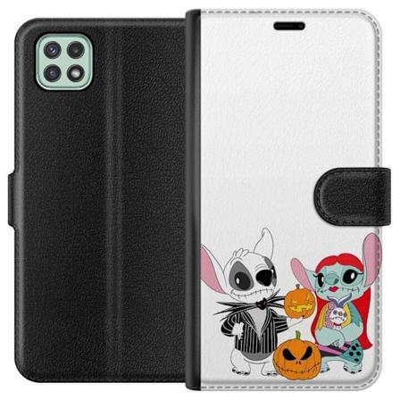 Samsung Galaxy A22 5G Lompakkokotelo Stitch perhe addams
