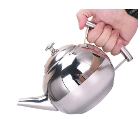Tekanna med teinfuser löst te 2 liter tekanna i rostfritt stål set