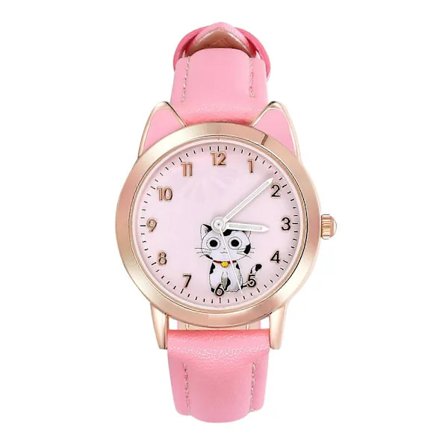 Blinkende Klokke for Jenter Barneklokke Jenteklokke Barneklokker Jenter Rosa 23.50X2.80X0.80CM