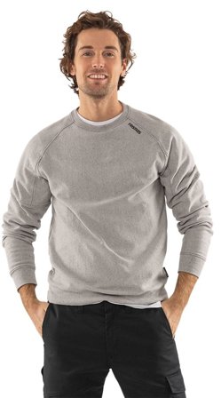 Fristads Herr Green sweatshirt Close the loop 7850 CLS, Ljusgrå