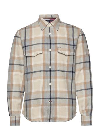 Brushed Check Overshirt Overshirts Monivärinen/Kuvioitu Tommy Hilfiger